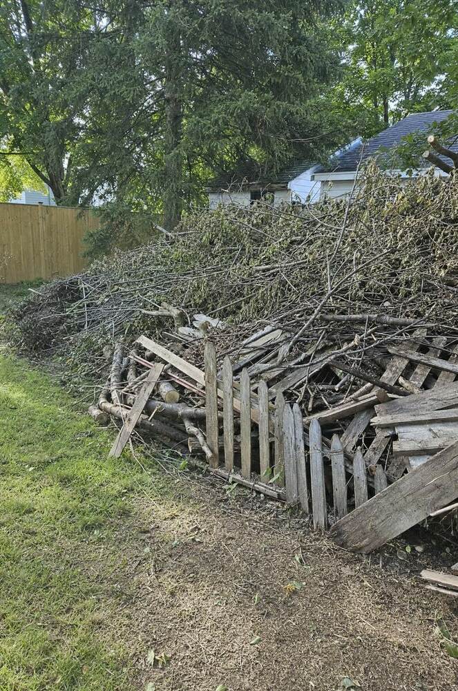 Yard debris before, Two & Through Florida